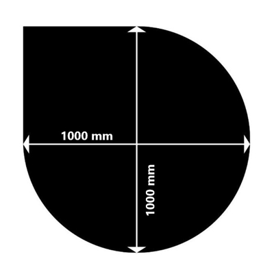 Golvplåt droppformad, 1000*1000 mm