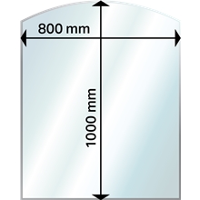 Golvglas 1000*800. 6 mm.